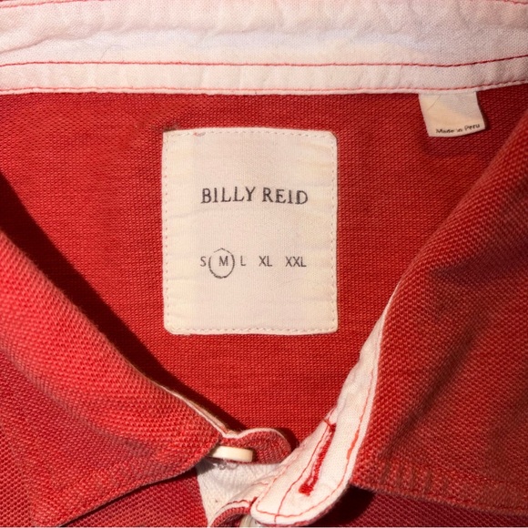 Billy Reid Orange Polo Shirt Medium - Picture 4 of 6